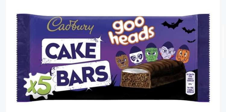 Cadbury 5 Goo Heads Cake Bars (Nov 23) RRP 1.29 CLEARANCE XL 89p or 2 for 1.50